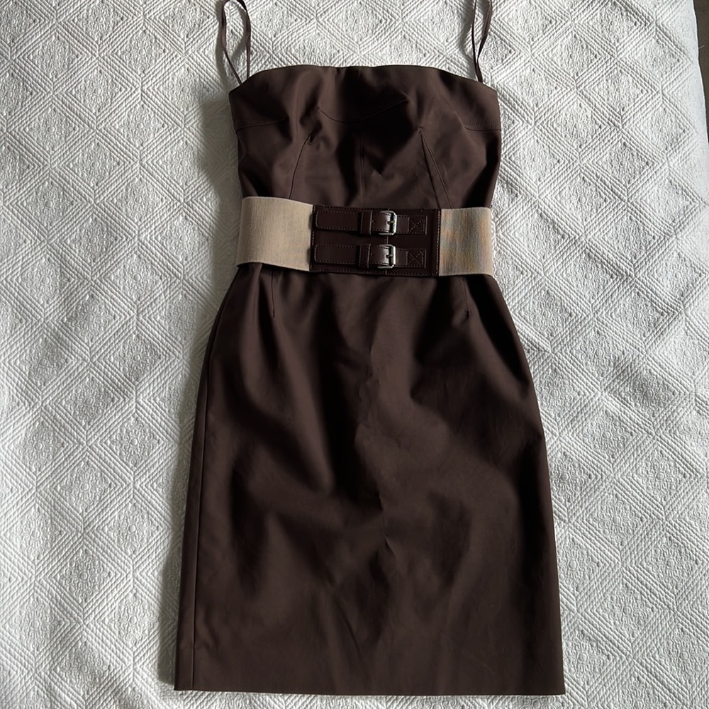 Strapless brown Michael Kors dress